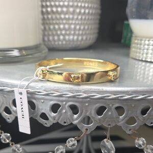 Coach Gold Bangle Bracelet Nwt